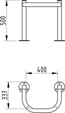 ACP5 Column Protector - 50mm Diameter, Galvanized Steel, Bolt Down, Reflective Bands, Industrial Corner & Pillar Protection, Internal/External Use