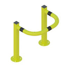 ACP5 Column Protector - 50mm Diameter, Galvanized Steel, Bolt Down, Reflective Bands, Industrial Corner & Pillar Protection, Internal/External Use