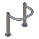 ACP5 Column Protector - 50mm Diameter, Galvanized Steel, Bolt Down, Reflective Bands, Industrial Corner & Pillar Protection, Internal/External Use