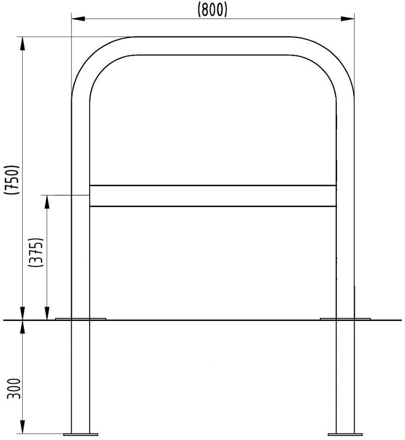 Bilton Tubular Cycle Stand for 2 Bikes, 48mm Galvanized Steel, Flanged or Ragged, Stainless Steel Option, Durable & Secure Bicycle Rack for Outdoors