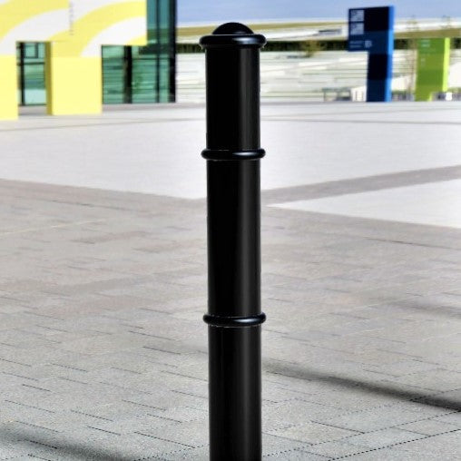 GFC1500 Ornamental Steel Bollard 1000mm - Galvanised, Concrete-in, 114mm Diameter, Durable, Decorative, Bolt-Down & Removable Options Available