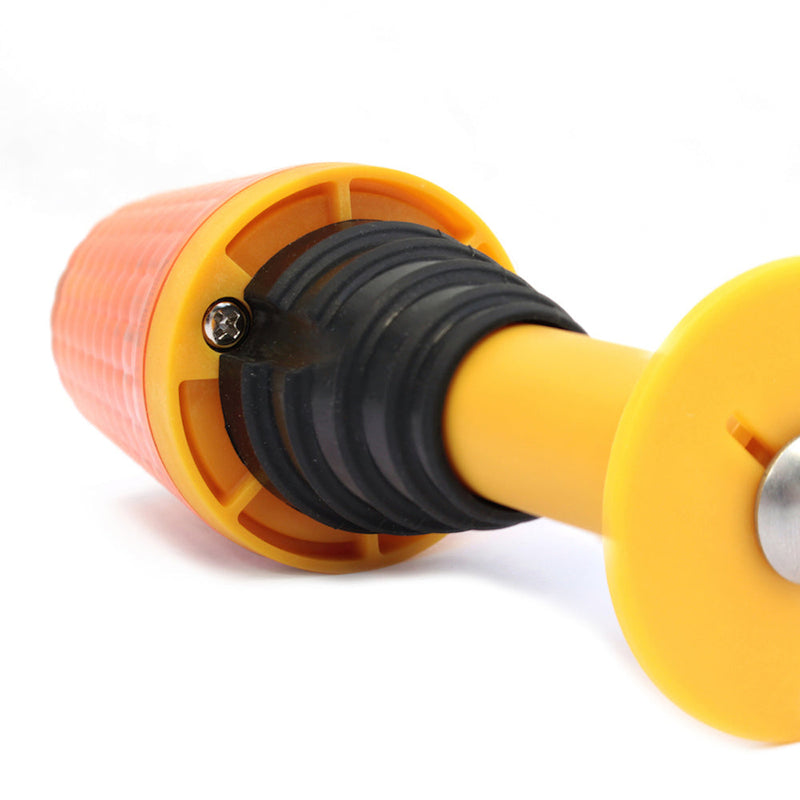 LED Road Traffic Cone Safety Lamp – 360° Amber Light, Photocell Sensor, Flashing/Steady Modes, 1500H Battery Life, Impact-Resistant, Fits 28-46mm