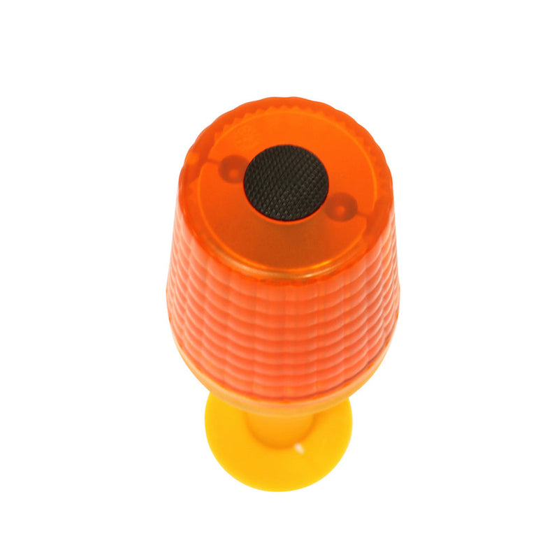 LED Road Traffic Cone Safety Lamp – 360° Amber Light, Photocell Sensor, Flashing/Steady Modes, 1500H Battery Life, Impact-Resistant, Fits 28-46mm