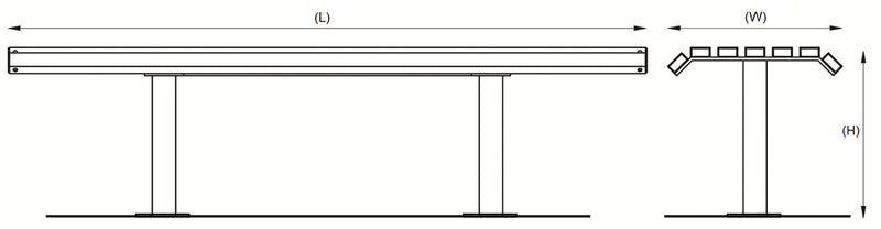 1000mm Long Drayton Perch Bench