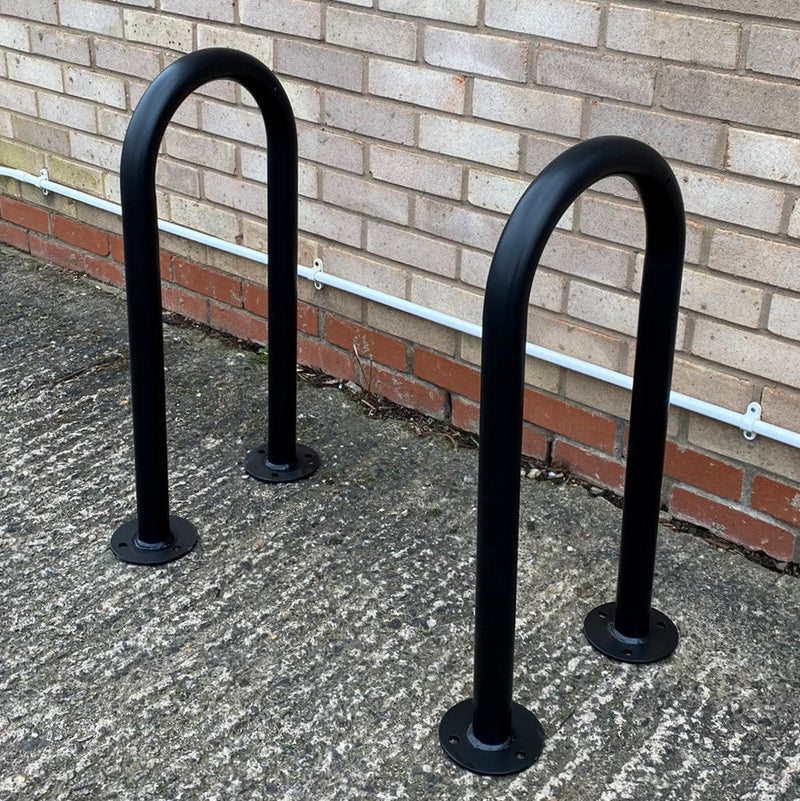 Eco Sheffield Cycle Stand - Galvanised Steel Tubular, 48mm Dia, Secure 1-2 Bikes, Flanged/Ragged, Stainless Steel Option, Durable & Weather-Resistant