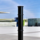 GFC3000 Ornamental Steel Bollard 900mm, Galvanised Mild Steel, Concrete In, Decorative, 114mm Diameter, Removable & Bolt Down Options Available