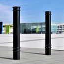 GFC3700 900mm Ornamental Steel Bollard, Galvanized, Concrete In, 114mm Diameter, 3mm Wall Thickness, Decorative & Durable, Bolt Down Option