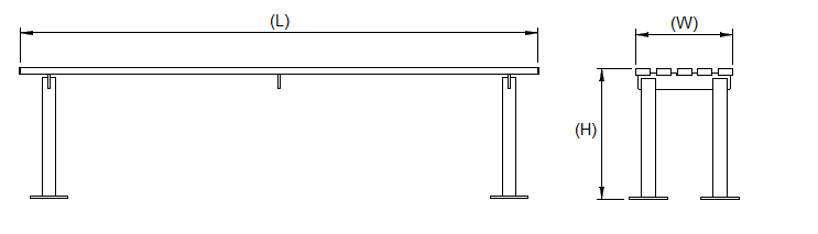 1000mm Long Haddon Perch Bench