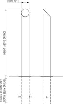 Mitre Top Bollard 1000mm Stainless Steel, Grade 304/316, 60-168mm Diameter, Removable, Flanged, Reinforced, Outdoor Vehicle Access Protection