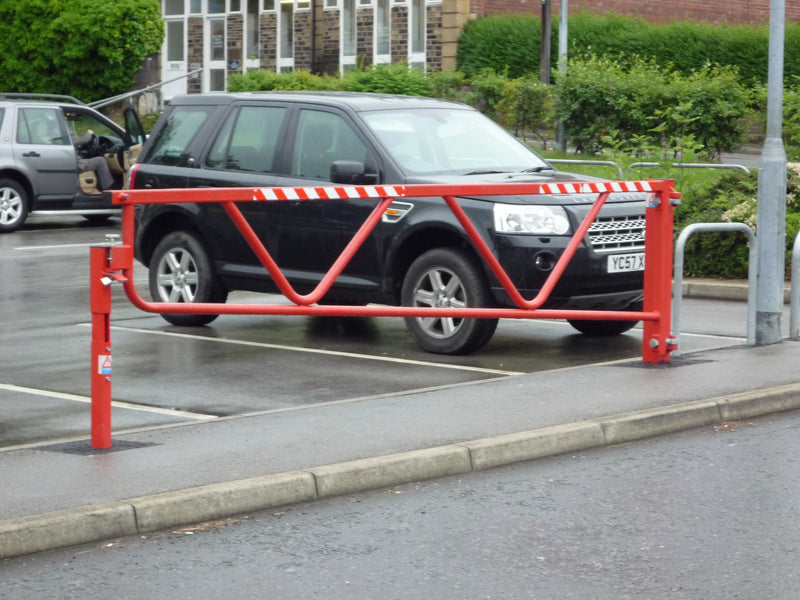 Manually Operated Swing Gate with Catch Post, Galvanised Steel, Self-Latching, Secure Commercial/Industrial Entrance, Lockable, Red (Custom Colours)