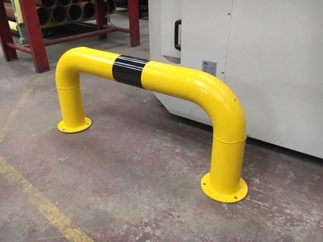 Heavy Duty Hooped Perimeter Barrier 101mm Black & Yellow – Galvanised Steel, High-Visibility, Warehouse Protection, 500mm/1000mm Height, 1000-2000mm Wide