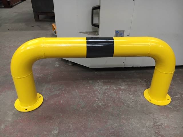 Heavy Duty Hooped Perimeter Barrier 101mm Black & Yellow – Galvanised Steel, High-Visibility, Warehouse Protection, 500mm/1000mm Height, 1000-2000mm Wide