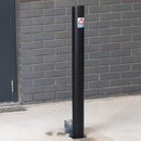900mm Removable Security Post with Padlock, Galvanised & Coated, High Security Sliding Bolt, Steel Ground Socket, Weather Cap, for Access Control