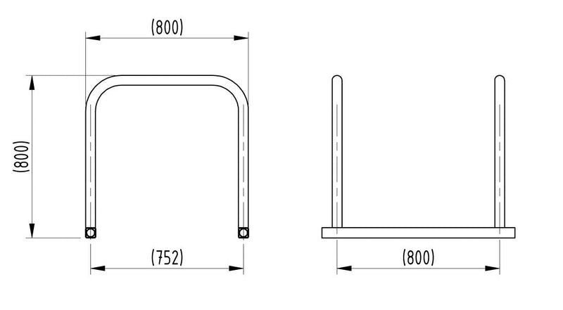 48mm Dia. Sheffield Toastrack Cycle Rack - Heavy-Duty Bike Stand for Secure Parking