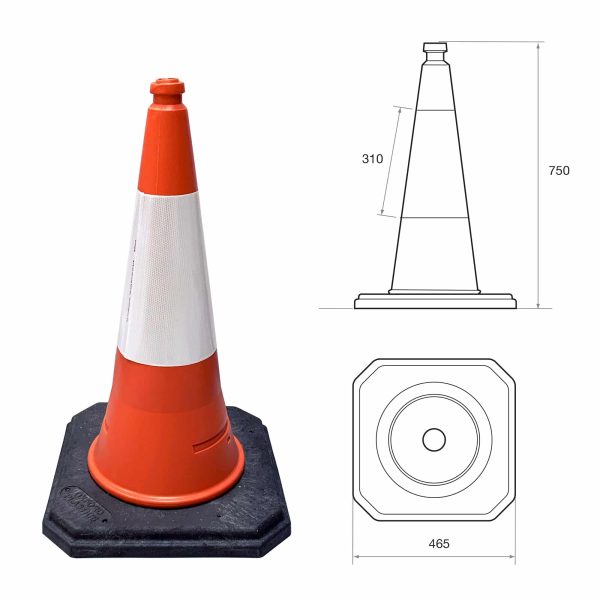 Skipper 36m cone top retractable barrier kit (KIT12)