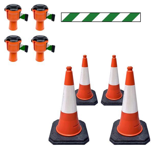 Skipper 36m cone top retractable barrier kit (KIT12)