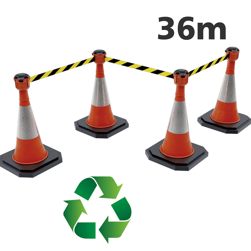 Skipper 36m cone top retractable barrier kit (KIT12)