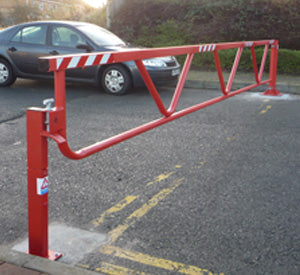 Manually Operated Swing Gate with Catch Post, Galvanised Steel, Self-Latching, Secure Commercial/Industrial Entrance, Lockable, Red (Custom Colours)