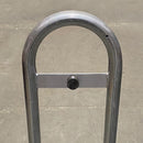 48mm Diameter Door Guard Stop - Galvanised Steel, Rubber Bumper, Wall Protection, Floor Mounted, Flanged/Ragged, Industrial & Commercial Use
