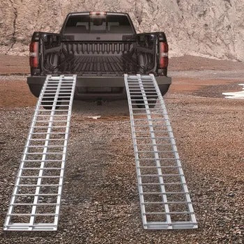 Extra-Wide Motorcycle Loading Ramp – Heavy-Duty, Foldable, Non-Slip, Single/Pair/Kit for Safe Trailer & Truck Loading