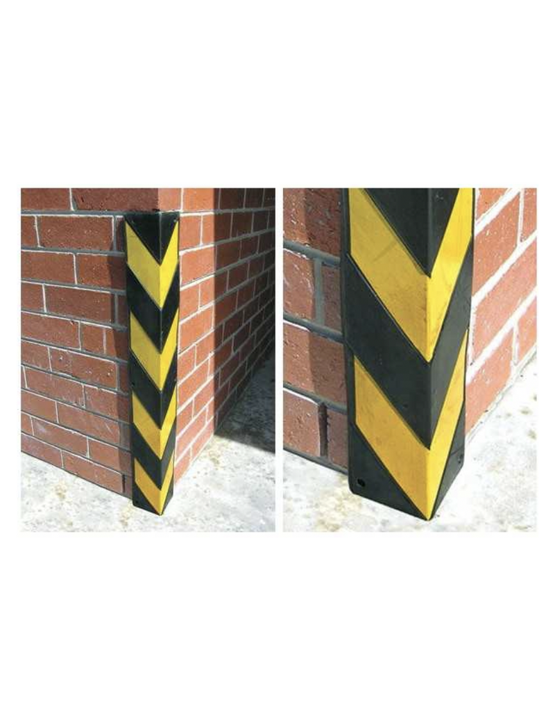 Heavy-Duty Corner Protector Black with Yellow Reflective Bands
