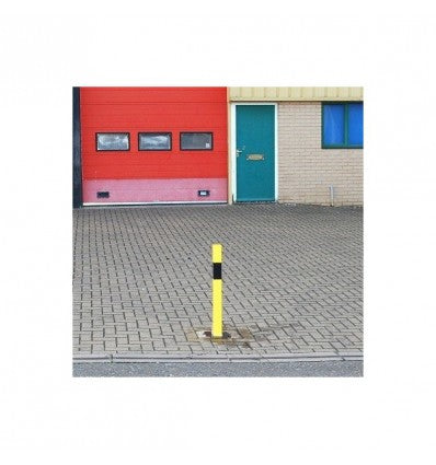 Heavy Duty Yellow Removable Parking & Security Post With Top Mounted Eyelet