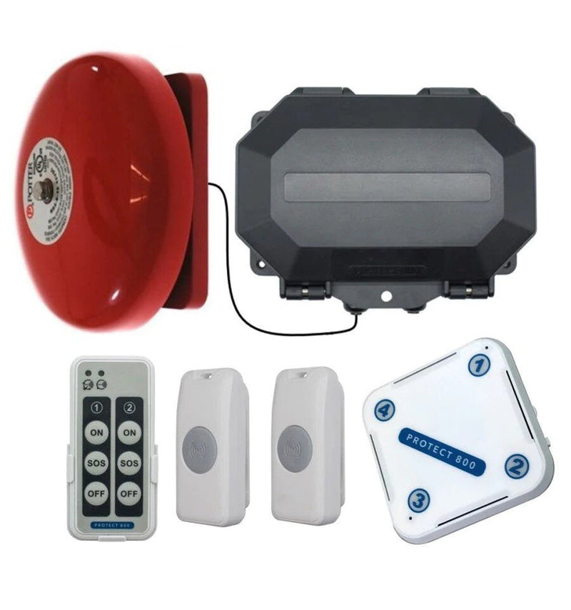 Twin Doorbell Wireless Commercial Bell Kit (With Adjustable Loud Bell) & Additional Chime Receiver