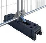 Temporary Thermoplastic Fencing Foot - Black - 18kg, Reusable Modular Fencing System for Construction Sites, Car Parks, Events, and Site Protection