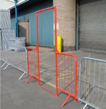 Crowd Control Walkway Barrier 2.3m - Red Pedestrian Entry/Exit Point for Fixed-Leg Barriers, Visible, Minimum Order 10 - UK Mainland Delivery Only