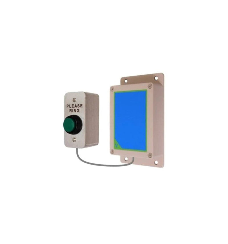 Wireless Commercial Doorbell Included Heavy Duty Push Button - Siren & Flashing Strobe With Adjustable Duration Options