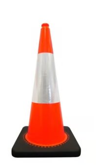 500mm Flexible PVC Road Cone - Virtually Unbreakable