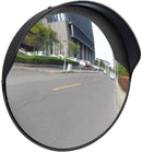 Light Slate Gray Outdoor Traffic Convex Plastic Mirror Black - 30 cm