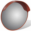 Dark Gray Plastic Outdoor Traffic Convex Mirror - Orange