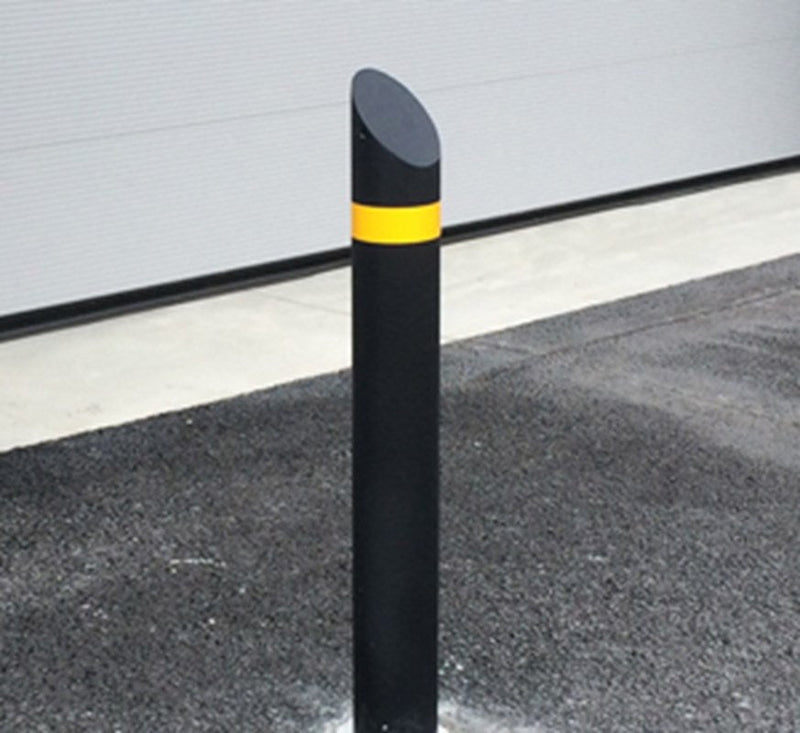 Dim Gray Galvanised Mitre Top Bollard