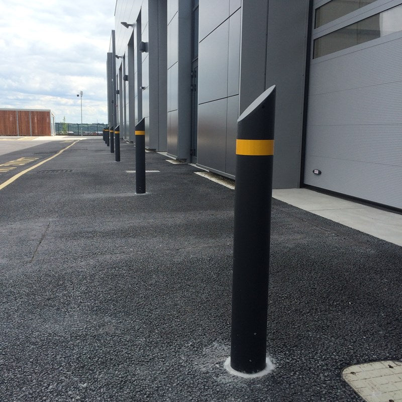 Dark Slate Gray Galvanised Mitre Top Bollard