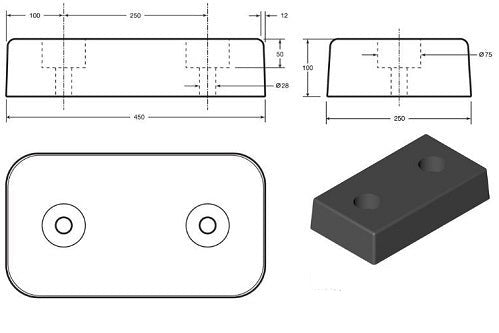 Lavender Rubber Dock Bumper