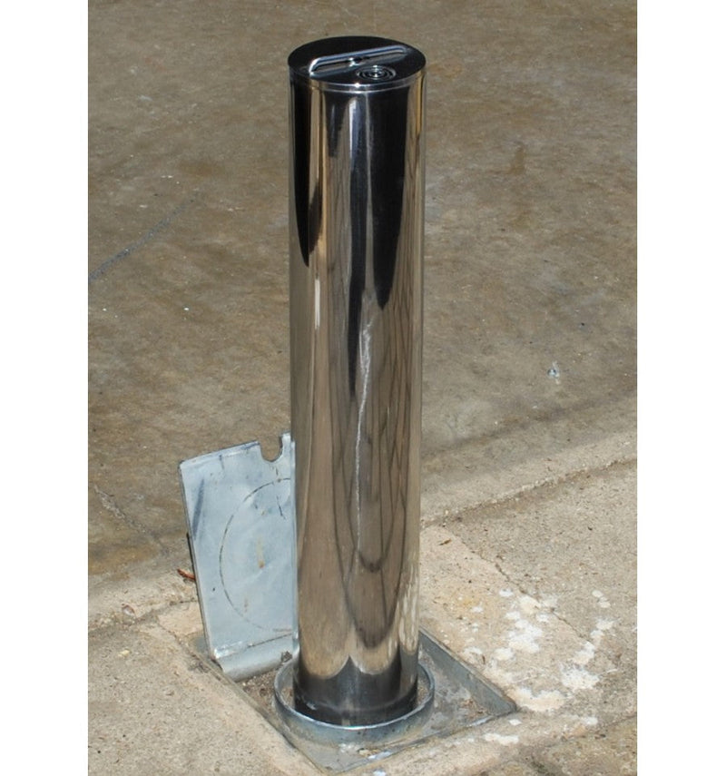 Stainless Steel Telescopic Security Post & Rubber Cap