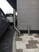 1100mm Cranked Bollard - Galvanised Steel or Stainless Steel, Traffic Calming, Pedestrian Protection, Removable, 2mm/3mm Thickness, Concrete In for Drive-Thru