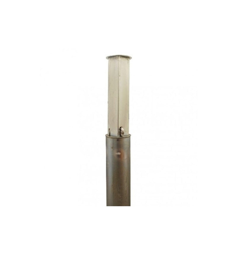 100mm Telescopic Galvanised Security Post – Retractable Anti-Ram Bollard with Padlock & Keys, Heavy-Duty Steel, Vehicle & Property Protection