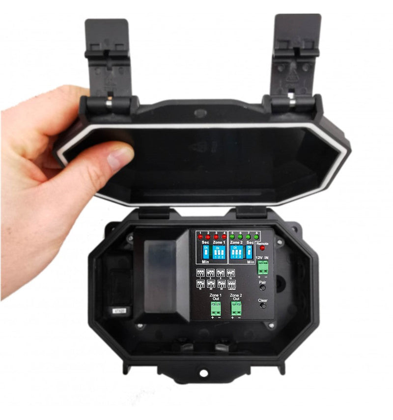 Wireless Commercial Bell Kit inc H/Duty Push Button & Loud Bell (adjustable duration) & Additional Chime Receiver