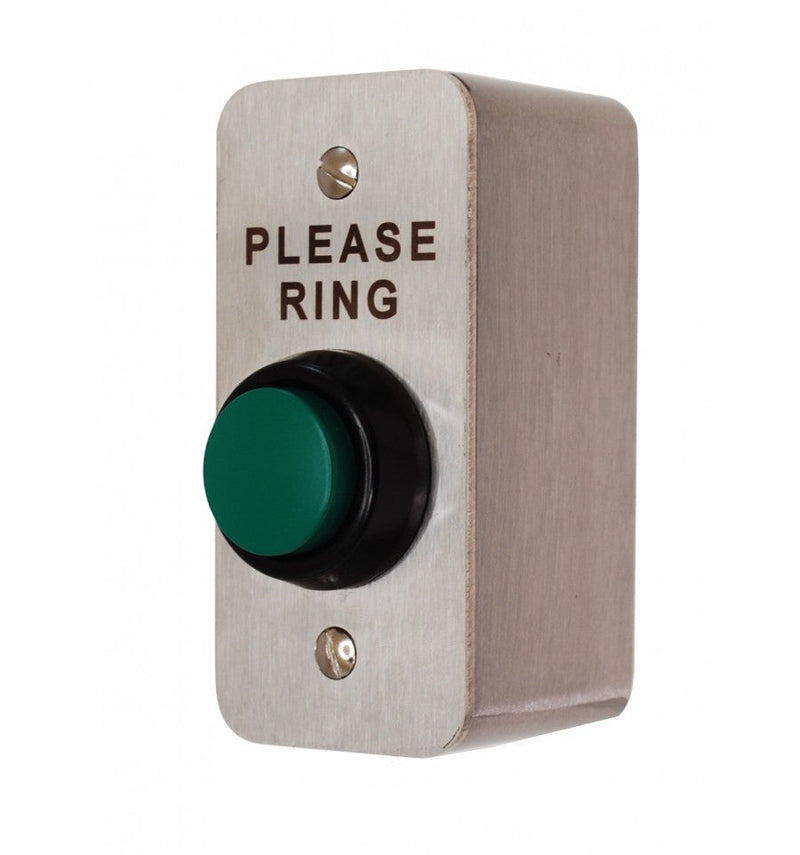 Wireless Commercial Bell Kit inc H/Duty Push Button & Loud Bell (adjustable duration) & Additional Chime Receiver